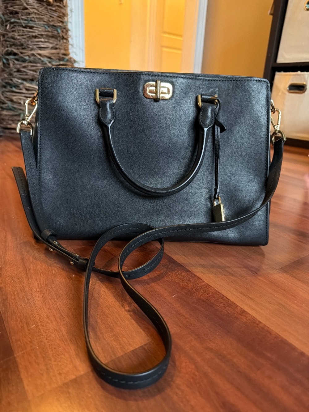 Michael Kors Black Smooth Leather Handbag